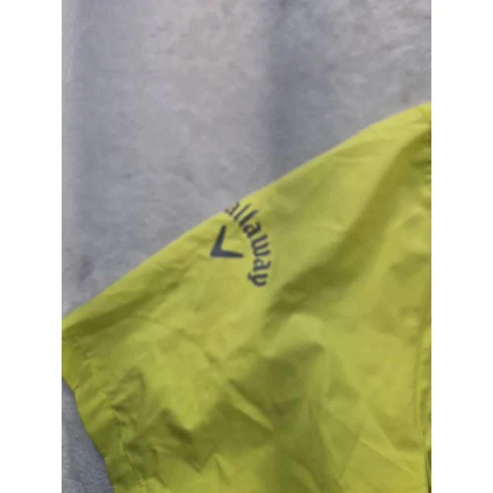 Callaway Golf Windbreaker‎ Mens Large Neon Yellow Weather Series Wind Shirt